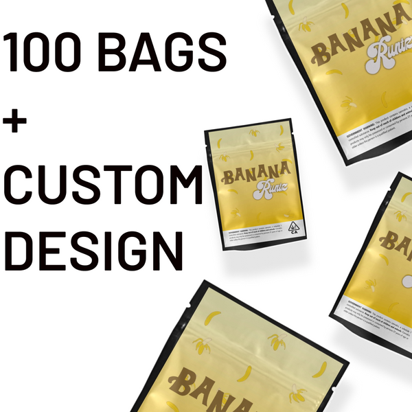 Custom Mylar Bags with logo Any Size, Free Ship